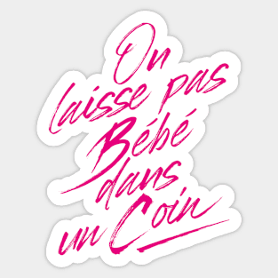 dans un coin blanc Sticker